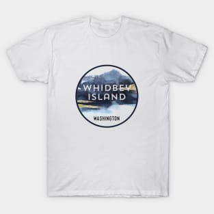 Whidbey Island Washington Watercolor Design Souvenir T-Shirt